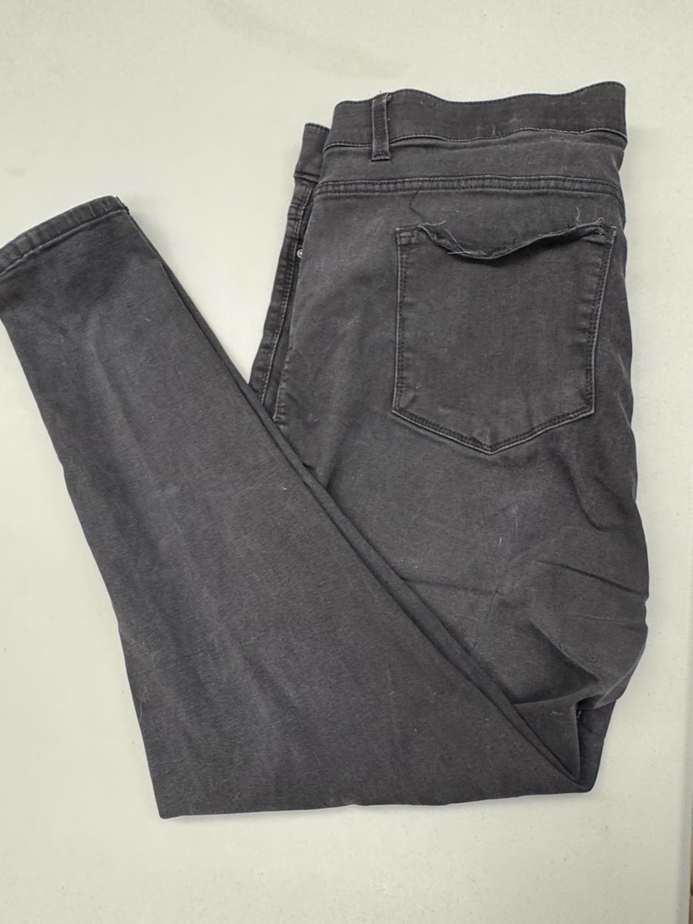 LuLaRoe Women's Skinny Jeans Washed Black Denim tummy control waistband sz 40/20